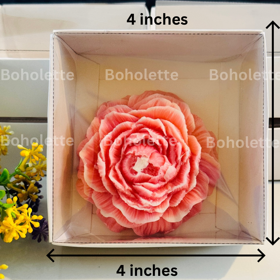Peony White Paper Box | 4x4x1.5 Inches