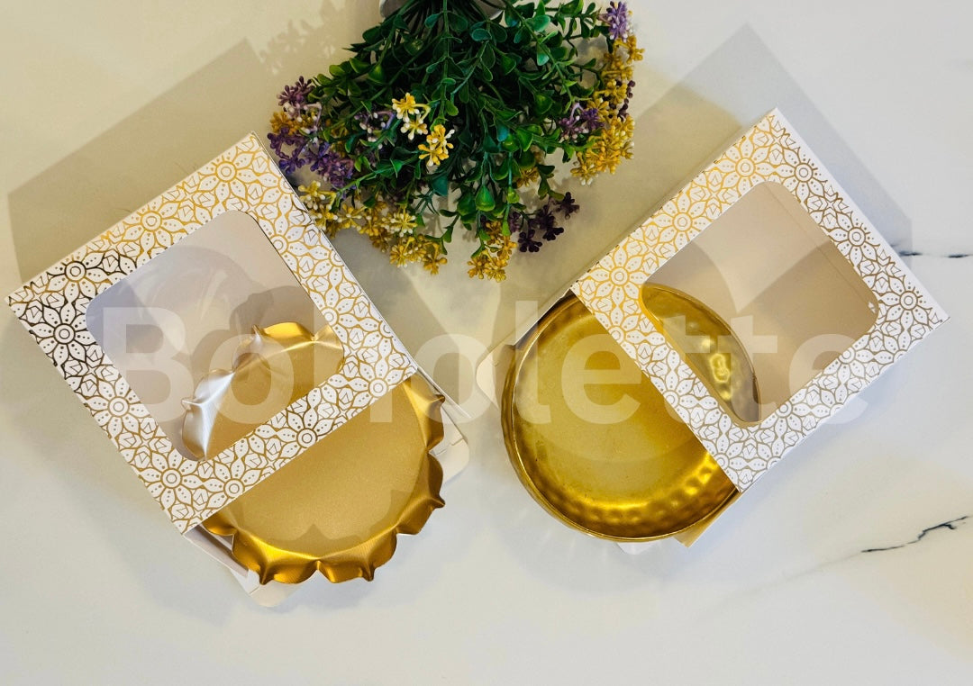 5.5 inch lotus Urli box | 5 inch Hammered Urli Box