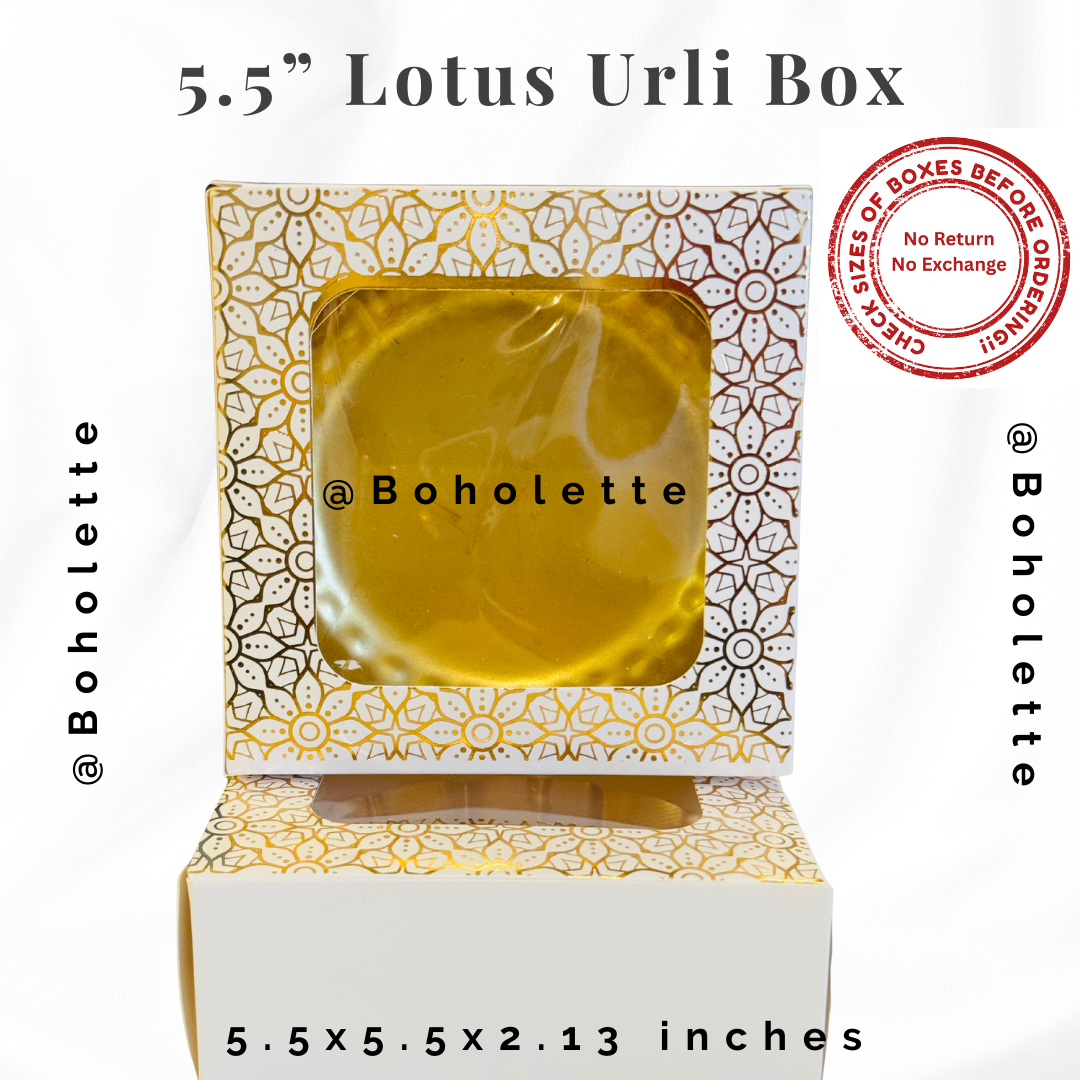 5.5 inch lotus Urli box | 5 inch Hammered Urli Box