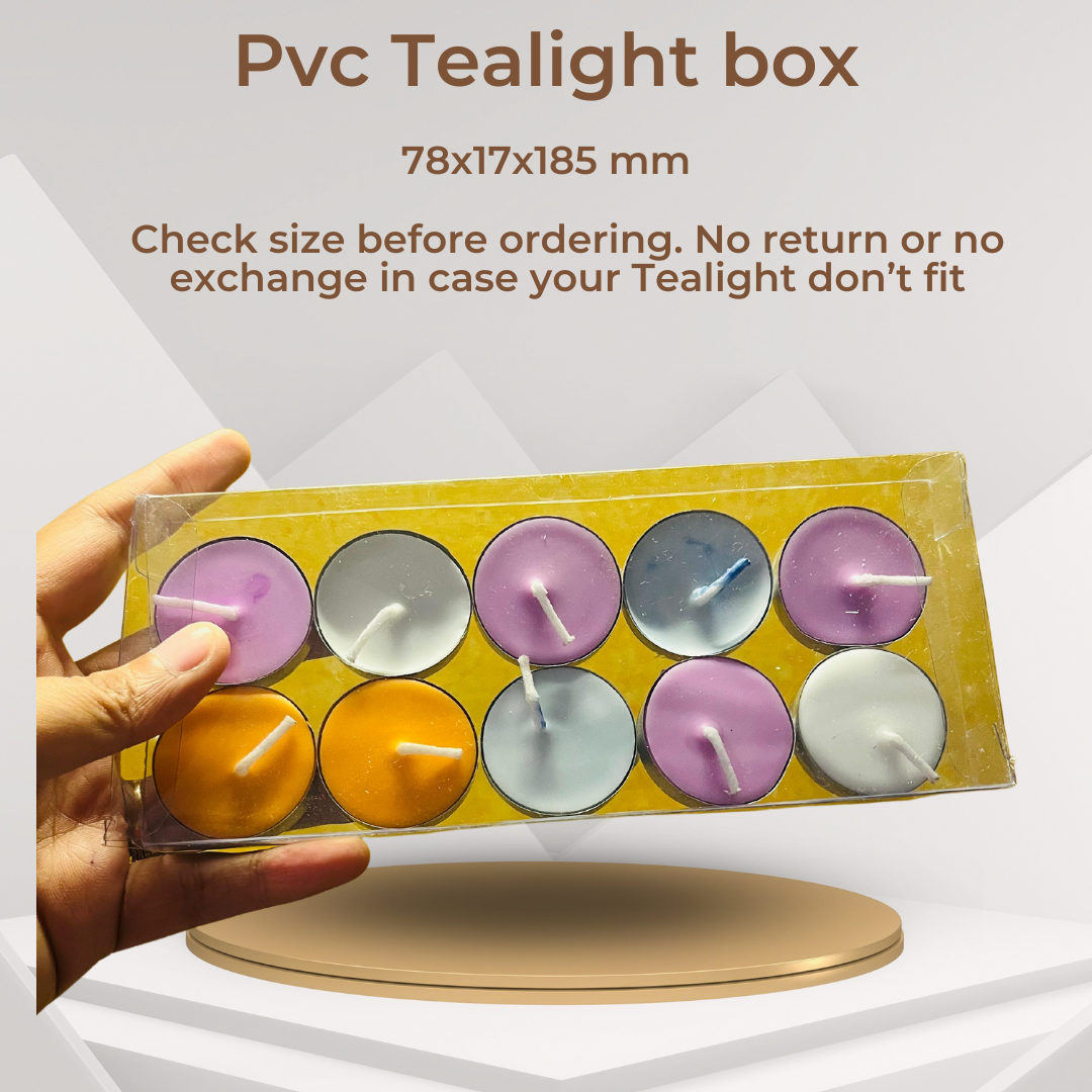 Empty Tealight Box | 78x17x185 MM | Kaju Katli Box | Daisy Candle Box | Heart Tealight Box | Tlight Box