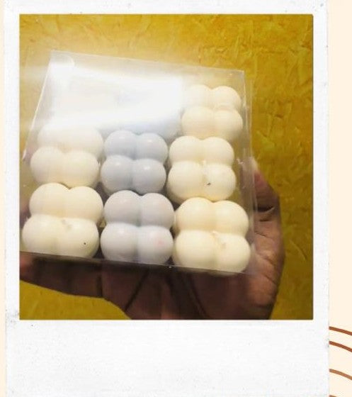 PVC Box 7: 9 Mini Bubble Candle Box | 9 Ladoo Candle Box
