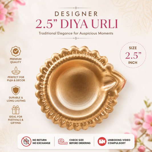 2.5 inch Designer Diya Urli
