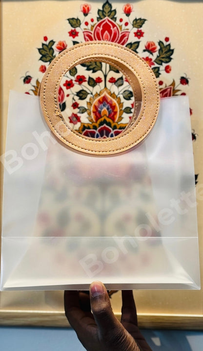 Frosted PVC Hamper Bag | Pack of 5 pcs| 9x8 inch