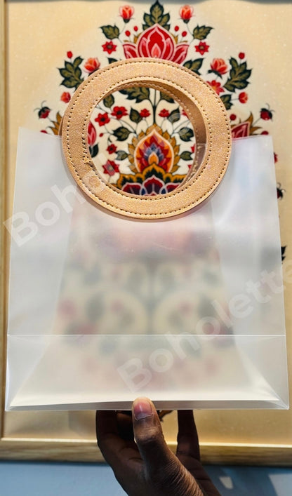 Frosted PVC Hamper Bag | Pack of 5 pcs| 9x8 inch