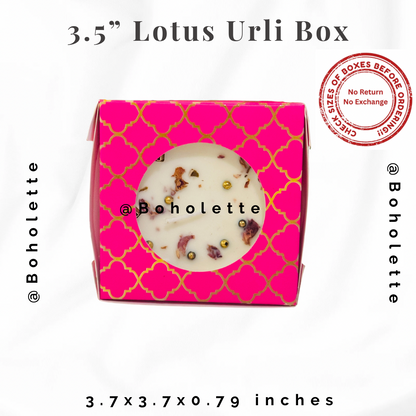 3.5 inch lotus Urli box | Empty Urli Box | 3.7x3.7x0.79 inches