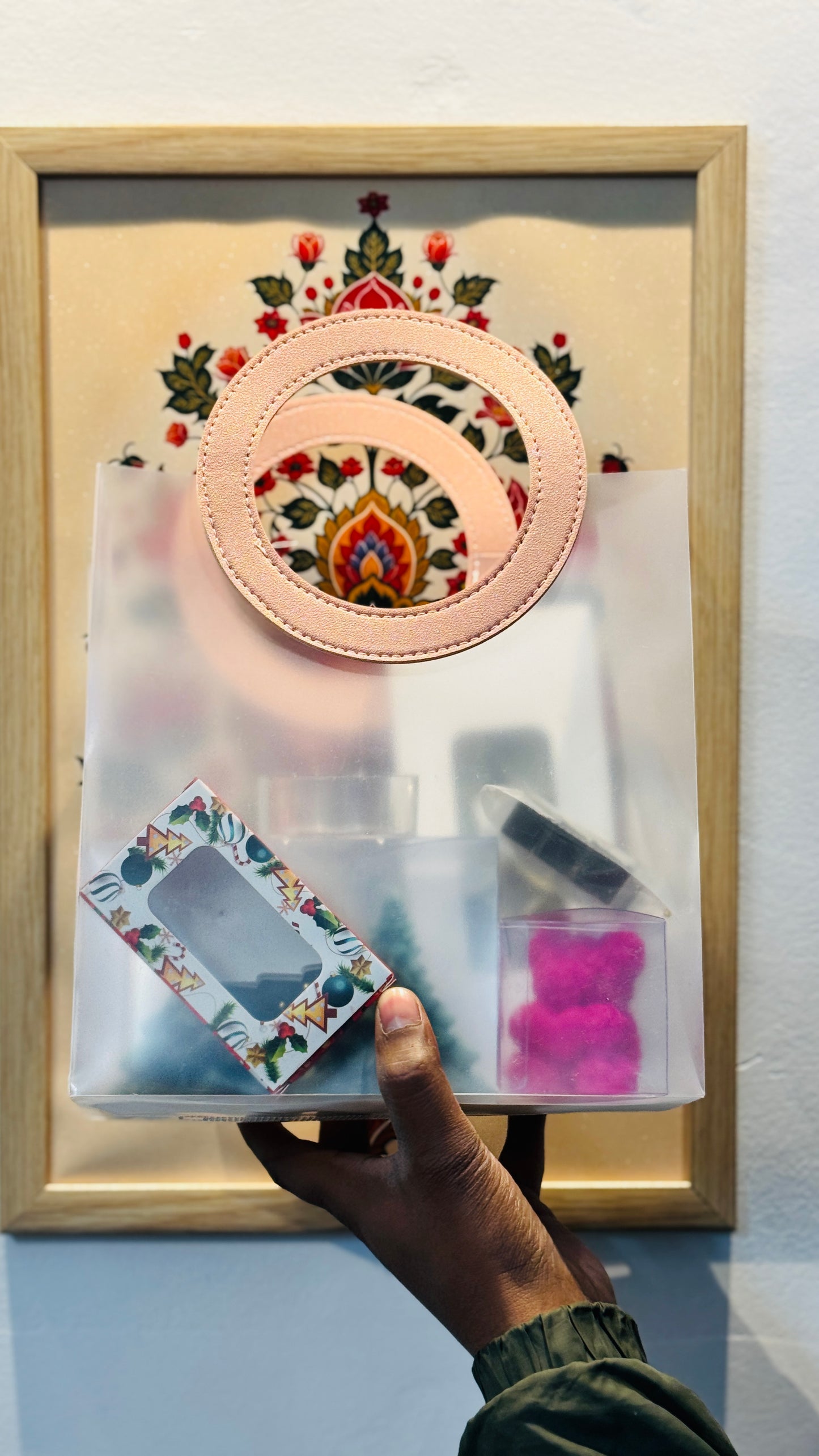 Frosted PVC Hamper Bag | Pack of 5 pcs| 9x8 inch