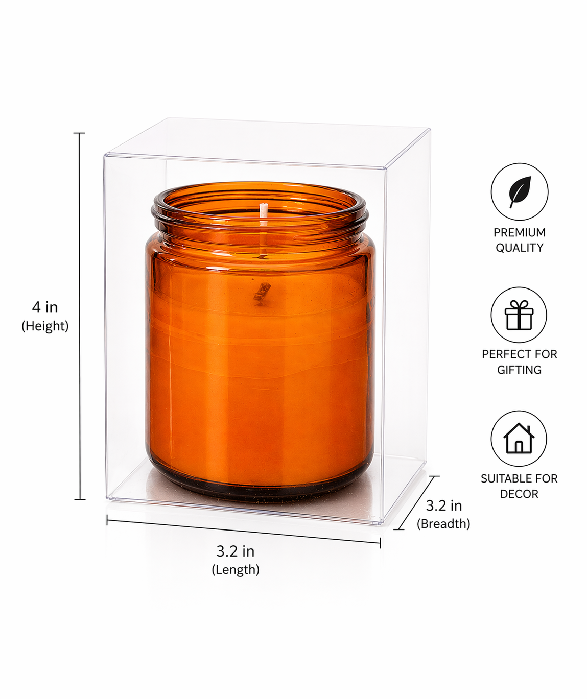 Pvc 1 Jar Pvc Box | 4x3.2x3.2 inch