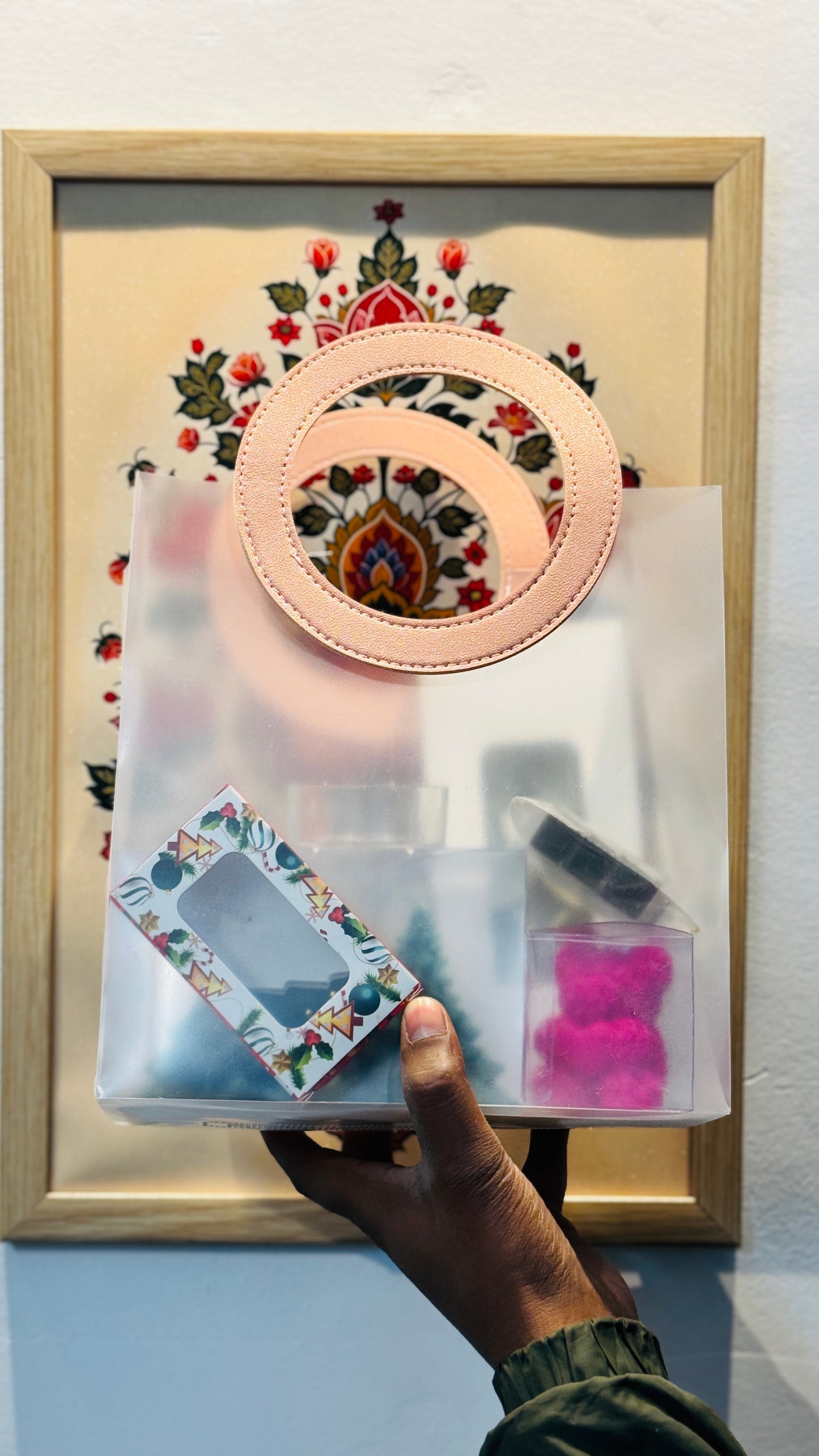 Frosted PVC Hamper Bag | Pack of 5 pcs| 9x8 inch