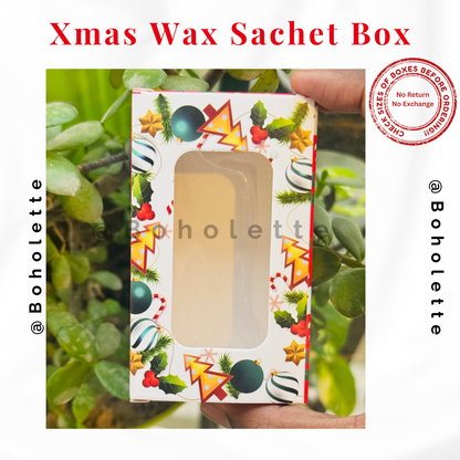 Xmas Wax Sachet Box | Christmas white Wax Sachet | 3.75x2.17x1 inches