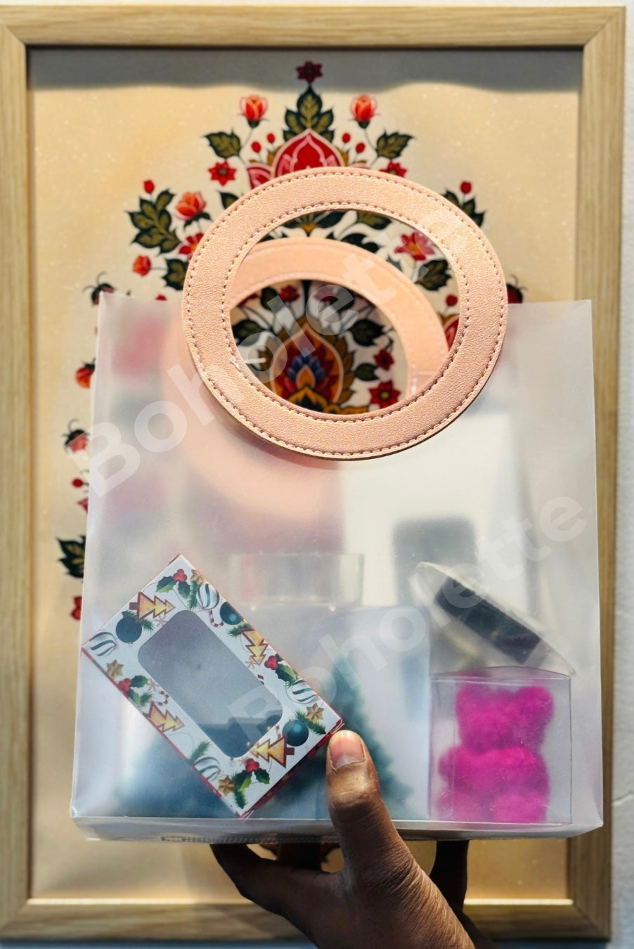 Frosted PVC Hamper Bag | Pack of 5 pcs| 9x8 inch