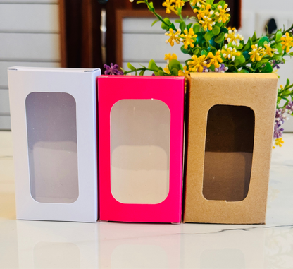 Wax Sachet Empty Box Combo| Pink, White, Brown Box | 3.75x2.17x1 inches | 10 pcs Each Color