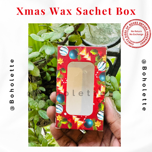 Green Wax Sachet Box | Xmas Wax Sachet Box