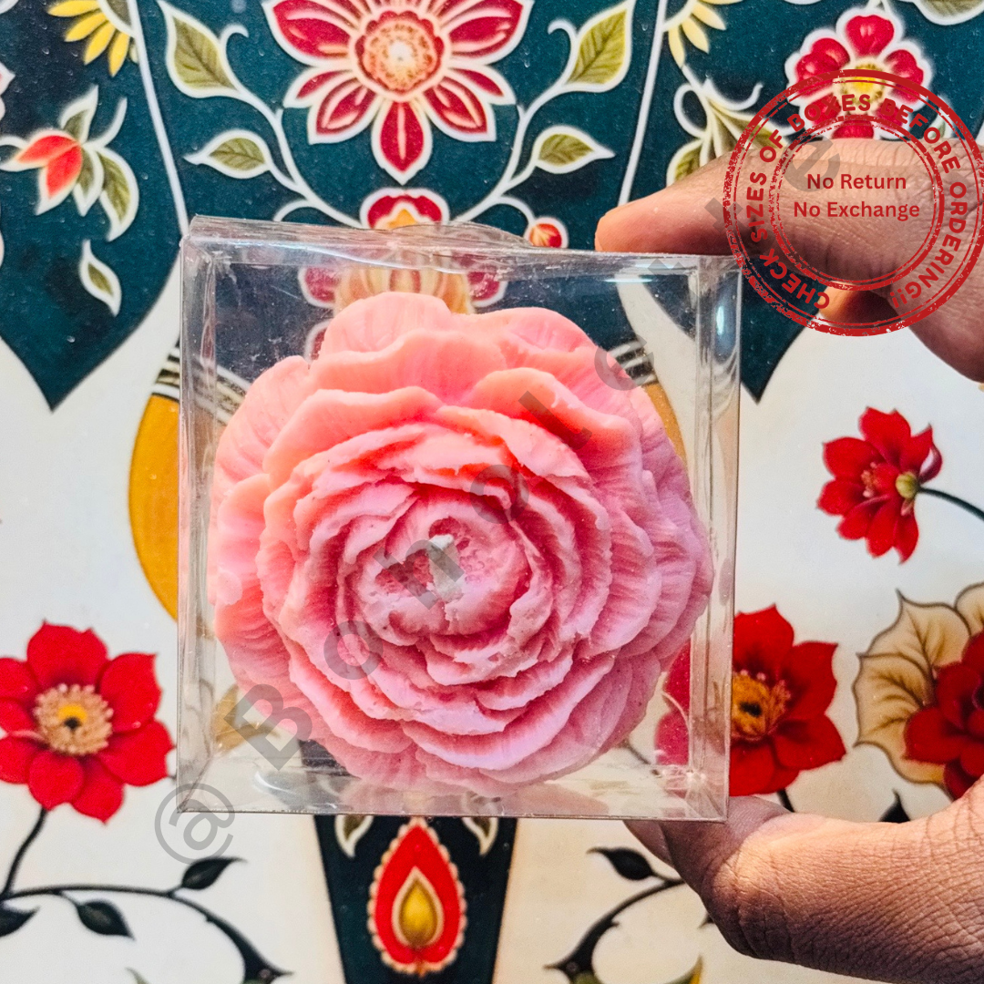 Peony PVC Box | 4 Ladoo PVC Box| 3x3x1.57 inch