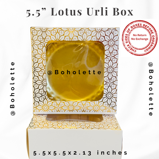 5.5 inch lotus Urli box | 5 inch Hammered Urli Box