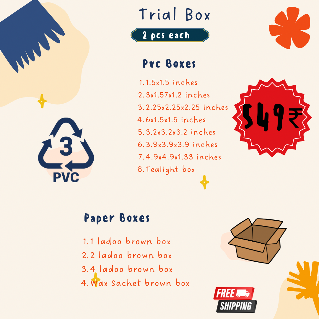 Trial Box | PVC TRIAL BOX | Paper Trial Box | Free Shipping | 15 Type ...