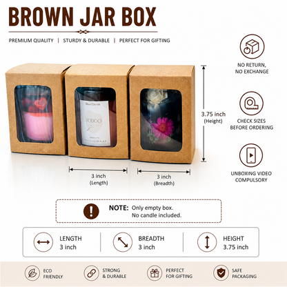 Paper Jar Box | 3x3x3.75 Inches | Empty Paper Box