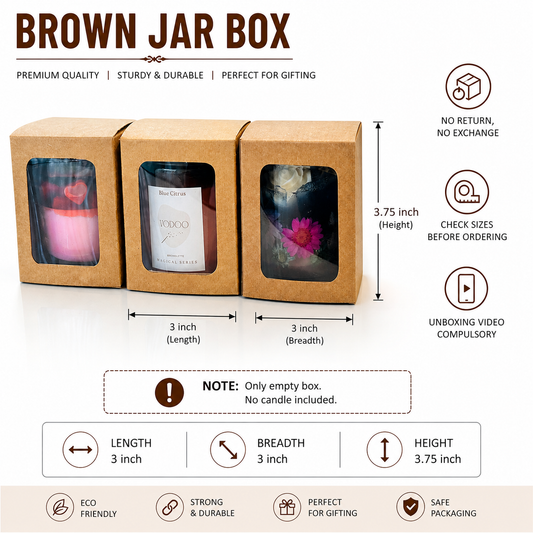 Paper Jar Box | 3x3x3.75 Inches | Empty Paper Box