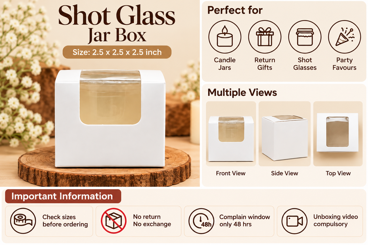 Shot Glass Paper Box | 2.5x2.5x2.5 inch