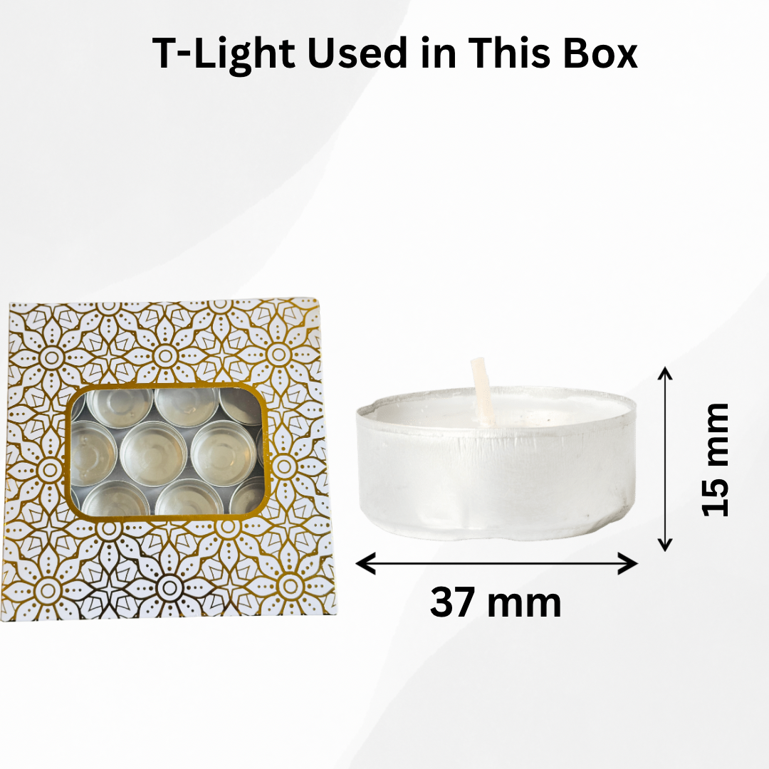 Box Tplight 15-20 Pcs T-Light Box | Peacock Urli Box | Designer T-Light Box | 7.4x ...