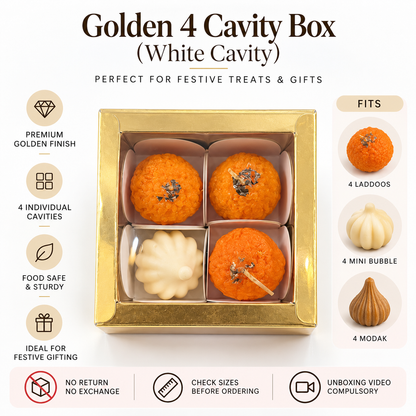 4 Cavity Golden Box (White Cavities)