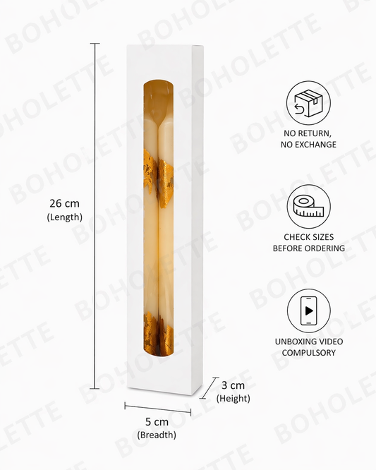 Taper Candle Box | 2 Pcs Taper Candle Box | 26x5x3 cm