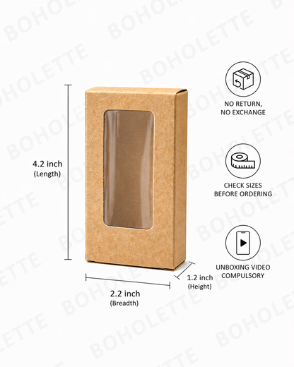 Brown Wax Sachet Box | 4.2x2.2x1.2 inches