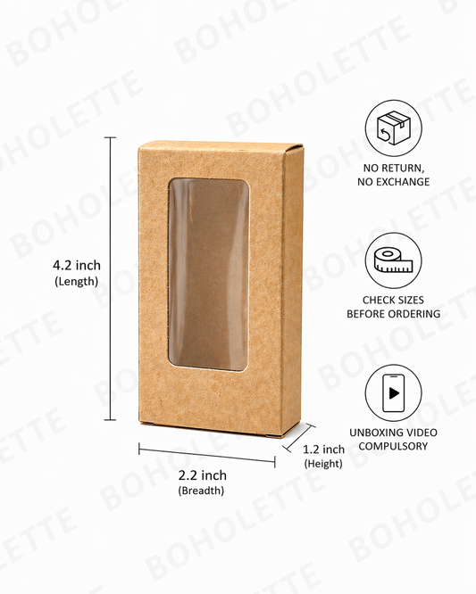 Brown Wax Sachet Box | 4.2x2.2x1.2 inches