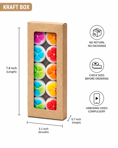 Brown Tealight Box | 10 Tlight Box | 7.8x3.1x0.7 inch