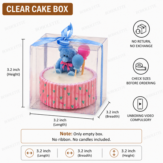 PVC Box 5: 3.2X3.2X3.2 PVC box inch | Ceramic Jar Box | Baby Shower PVC Box | Empty Box