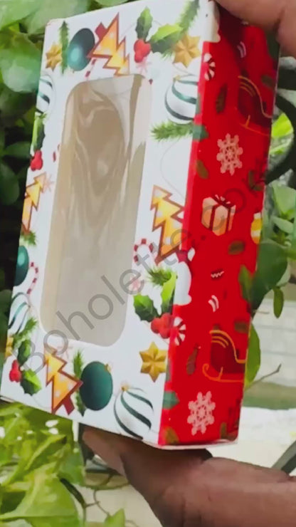 Xmas Wax Sachet Box | Christmas white Wax Sachet | 3.75x2.17x1 inches