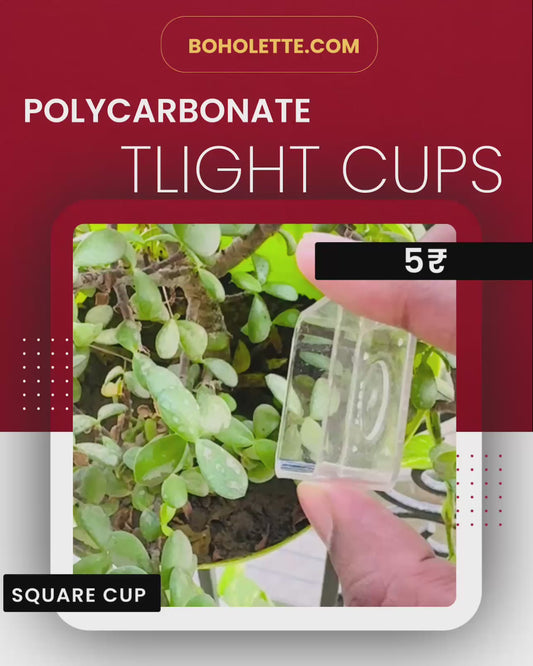 Square Polycarbonate Tlight Cup