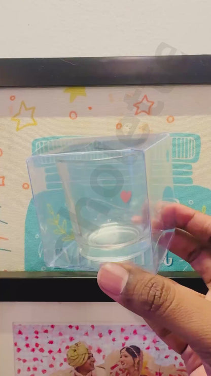 Big Bubble Candle Pvc Box | Shot Glass PVC Box | Empty Box | 2.5x2.5x2.5 inches